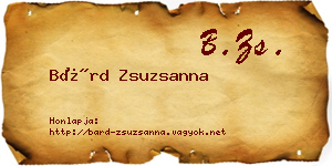 Bárd Zsuzsanna névjegykártya